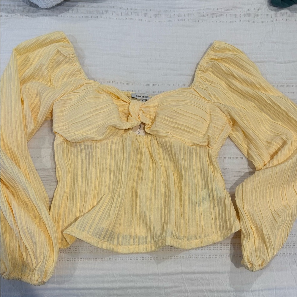 Yellow Peplum Top